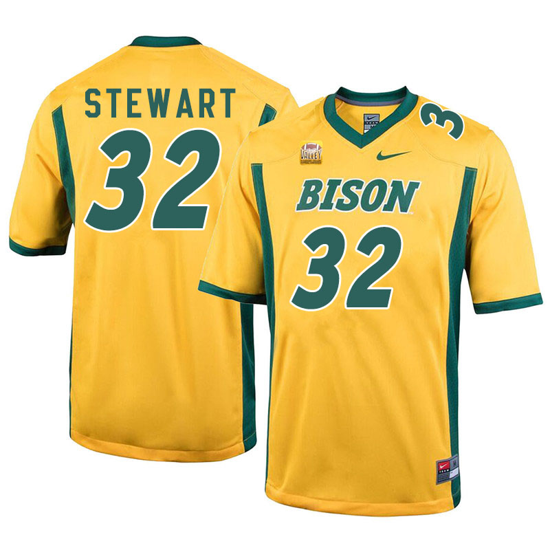 Men #32 DJ Stewart North Dakota State Bison College Football Jerseys Sale-Yellow